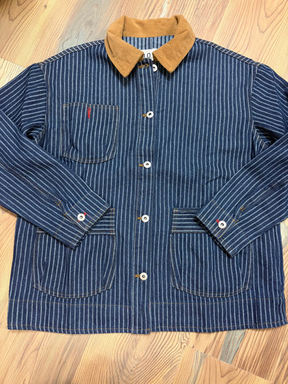 Denim Striped Barn Jacket