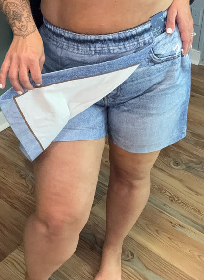 Zenim Dark Pull On Skort
