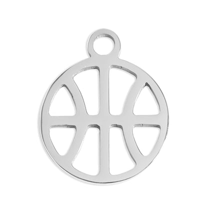 18K Gold PVD Stainless Steel Basketball Charm