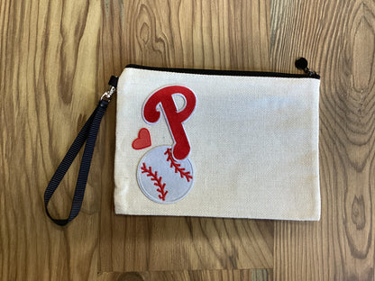 Baseball Custom Zip Pouch