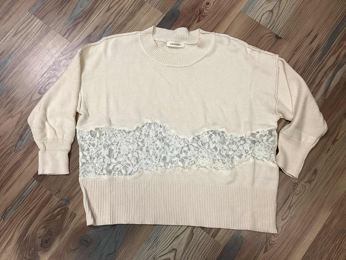 Cream Mid Lace Sweater