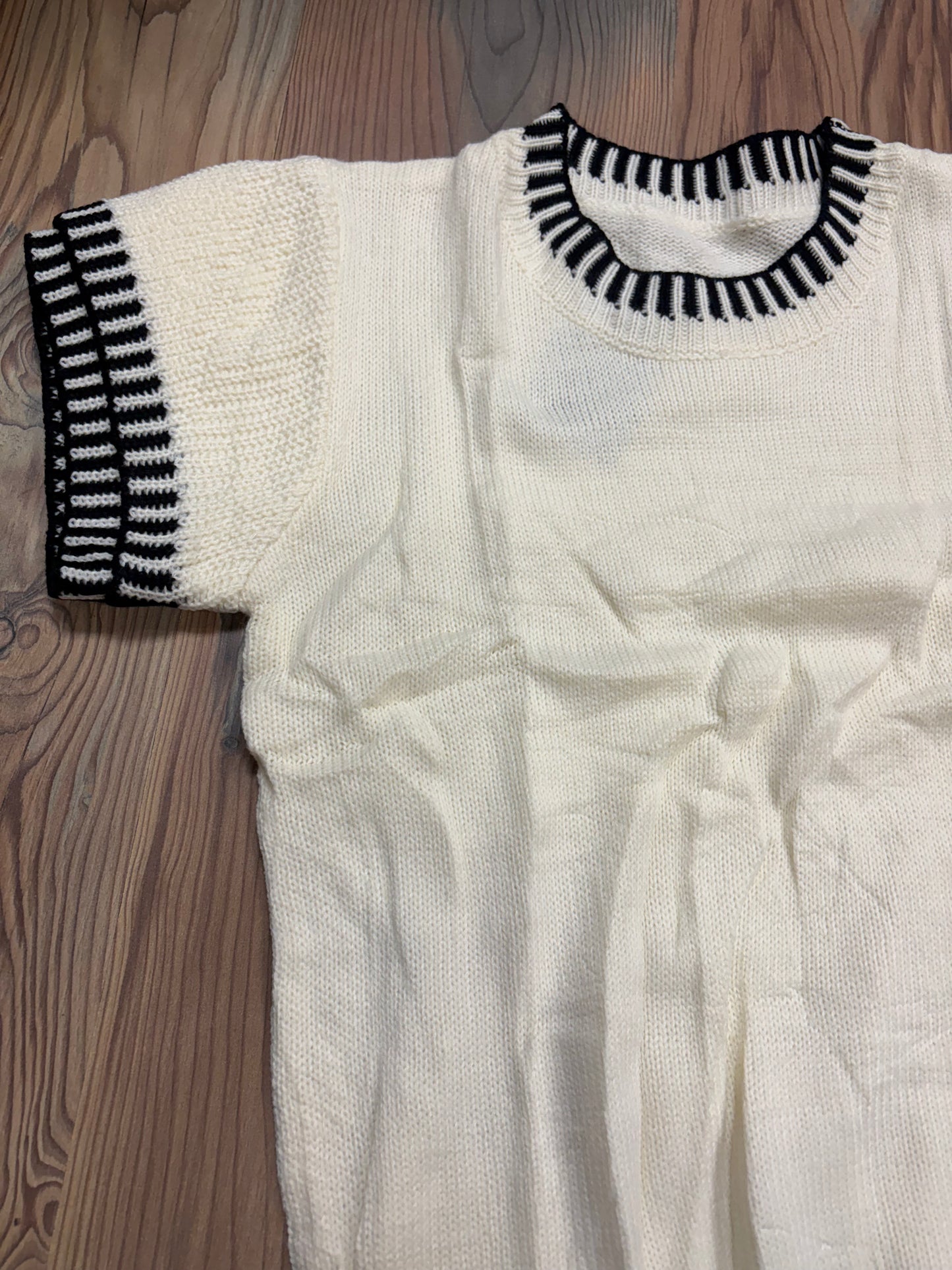 Beige Ruffle Short Sleeve