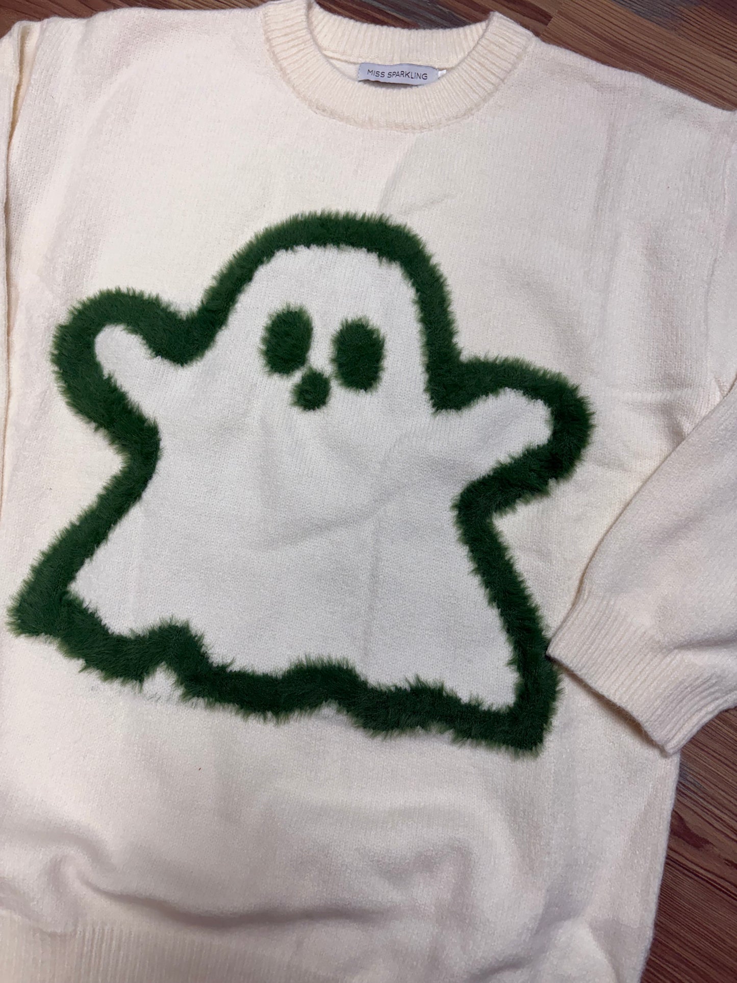 Ivory Green Ghost Knit
