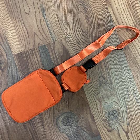 Orange Nylon Petite Crossbody Bag