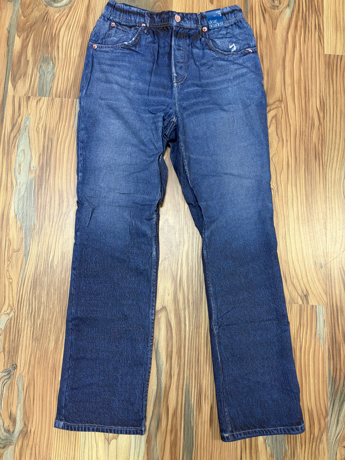 Zenim Pull On Slim Leg Dark Denim