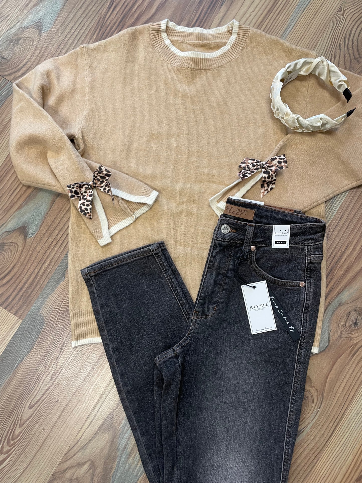 Leopard Bow Sweater