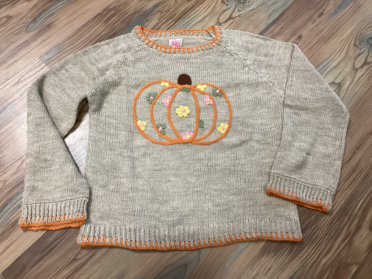 Embroidered Pumpkin Sweater