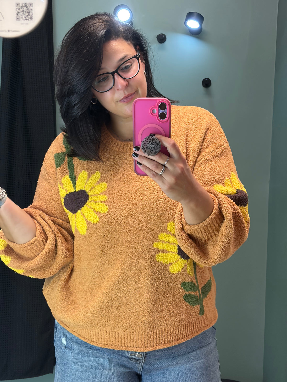 Dusty Pumpkin Sunflower Knit