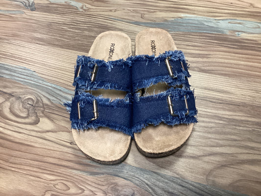Denim Slide Sandals
