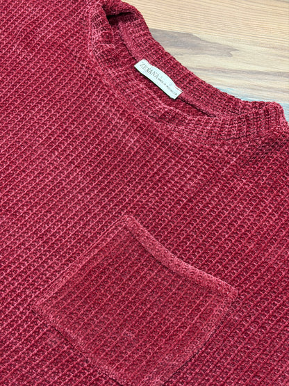 Cabernet Chenille Waffle Top