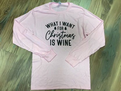 Pink All I Want For Christmas Long Sleeve