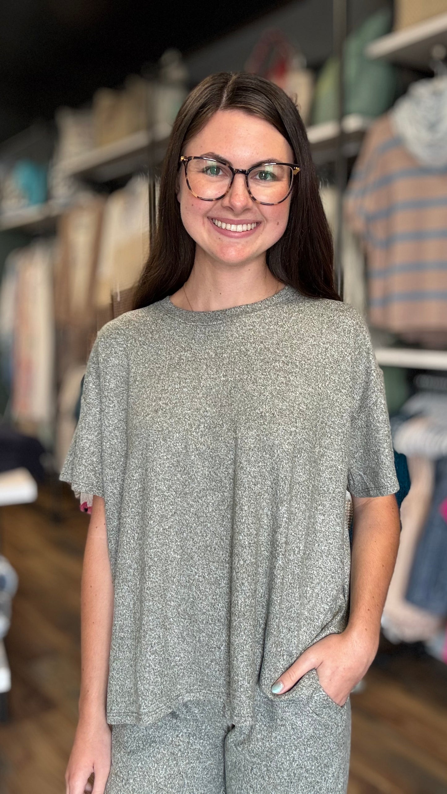 Green Heathered Softy Set