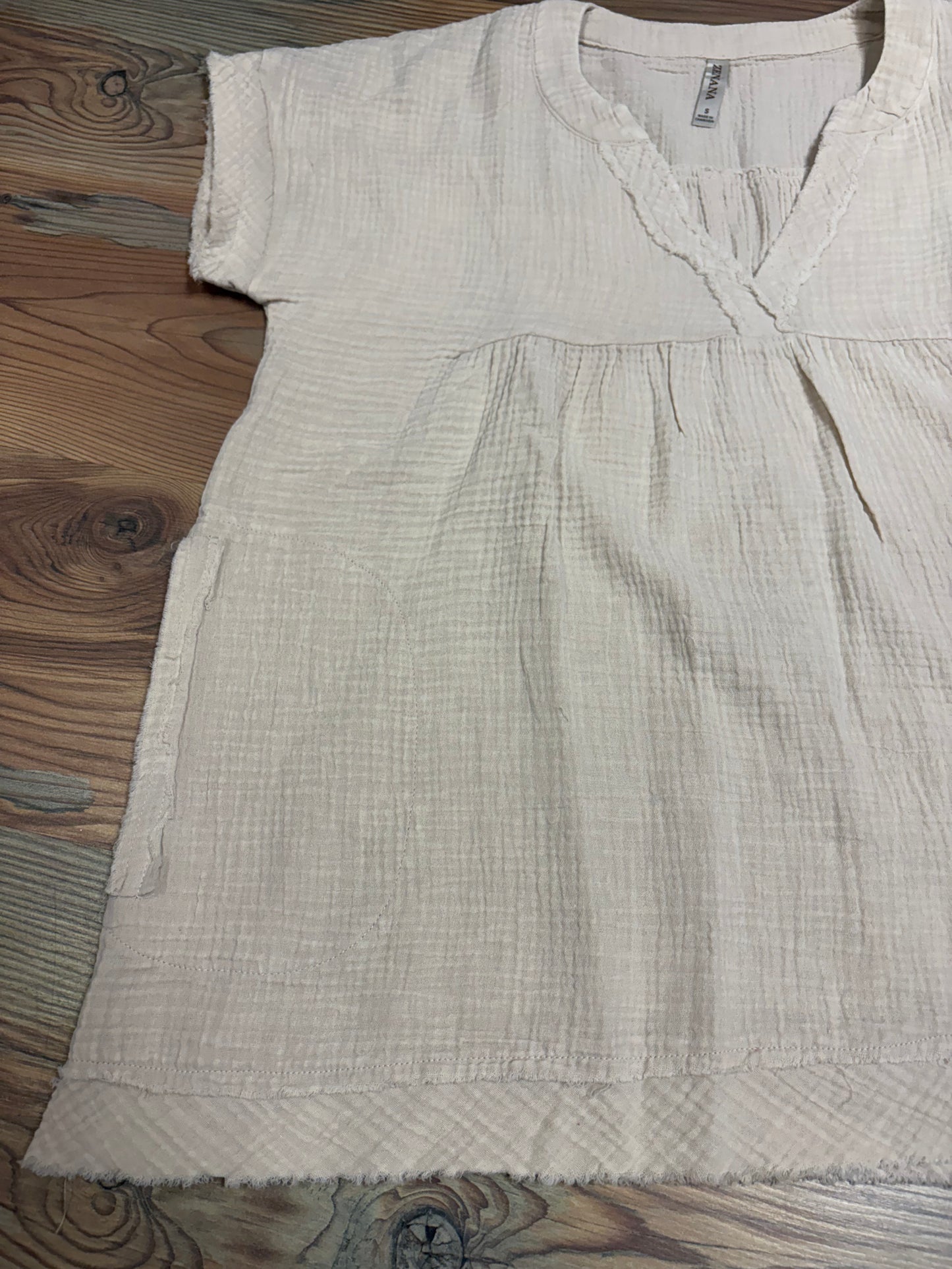 Beige Babydoll Top