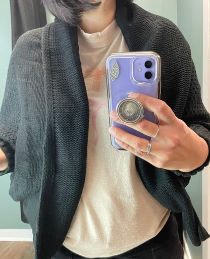 Black Bat Sleeve Knit Cardi