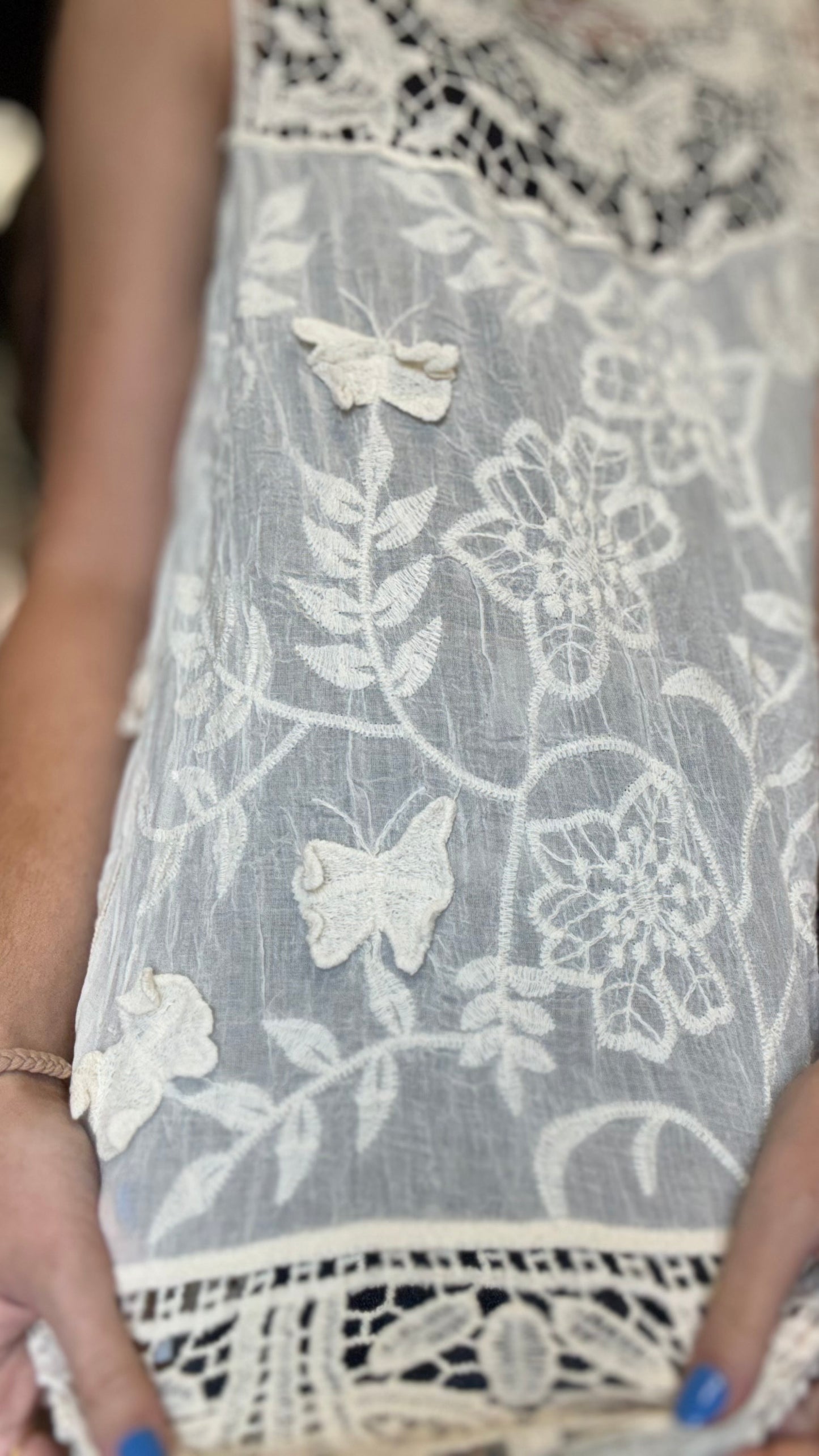 Boho Embroidered Tank One Size