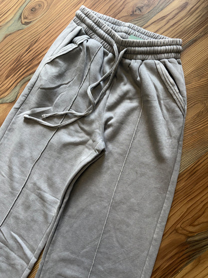 Sleet Acid Wash Fleece Wide Leg
