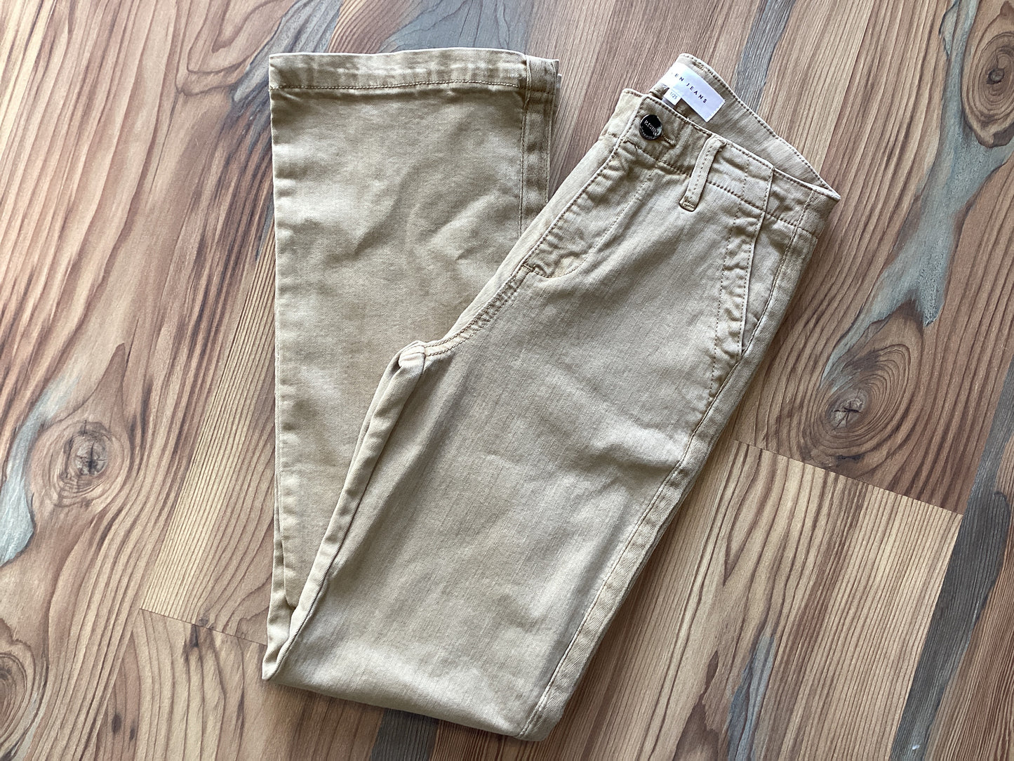 Risen Sand Side Twill Straight High Rise