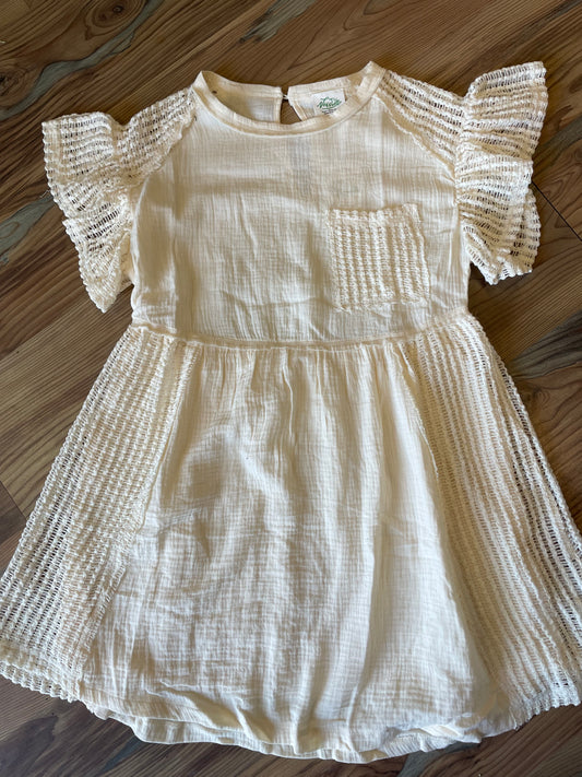 Cream Ladder Stitch Dress