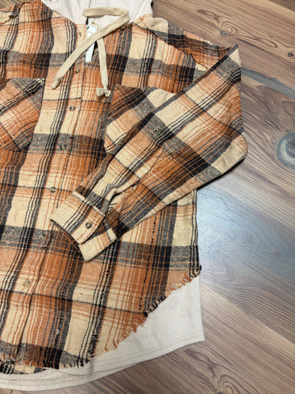 Caramel Mix Hooded Flannel