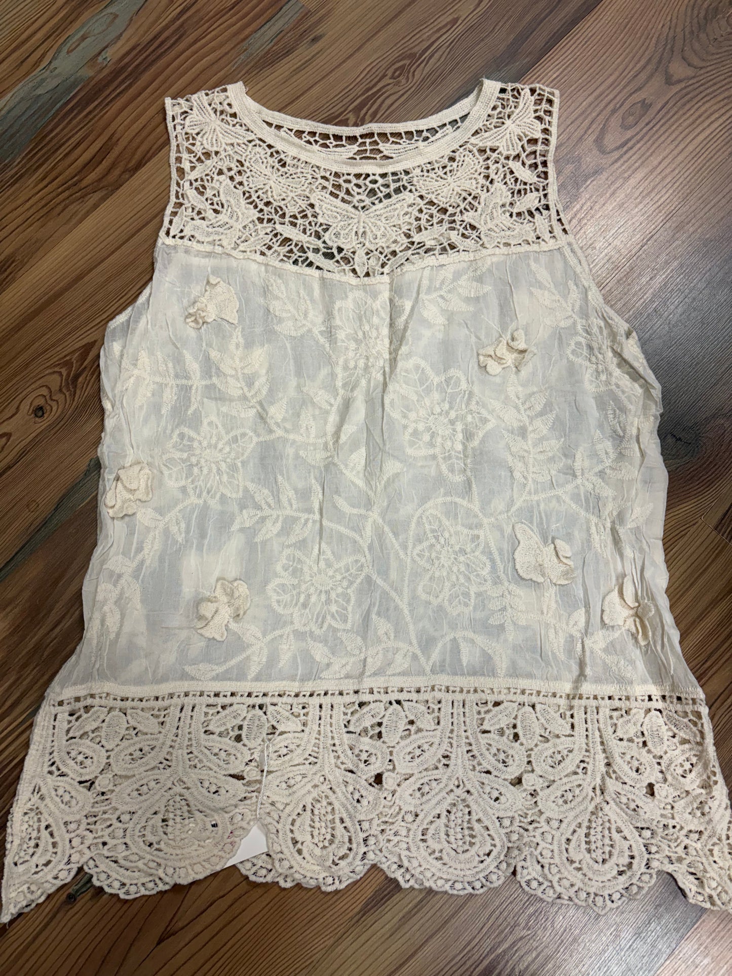 Boho Embroidered Tank One Size