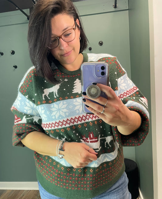 Reindeer Snowflake Sweater