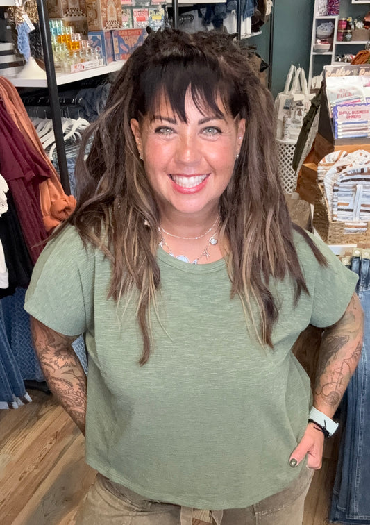 Olive Cotton Slub