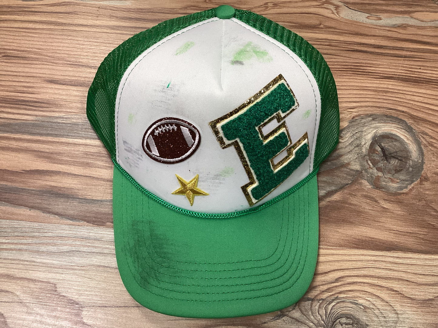 Green Custom Football Team Cap