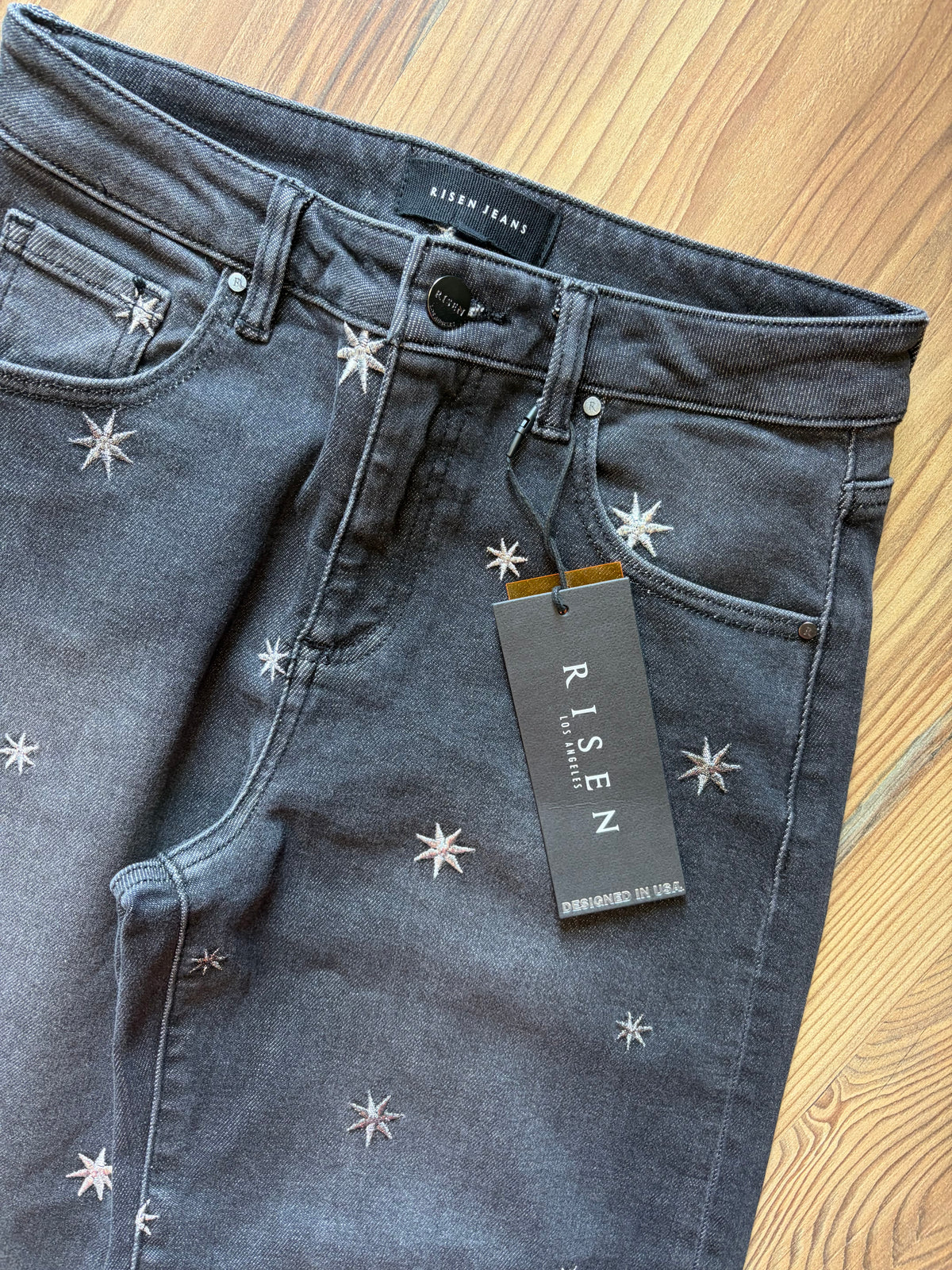 Risen Slouch Embroidered Barrel Jeans