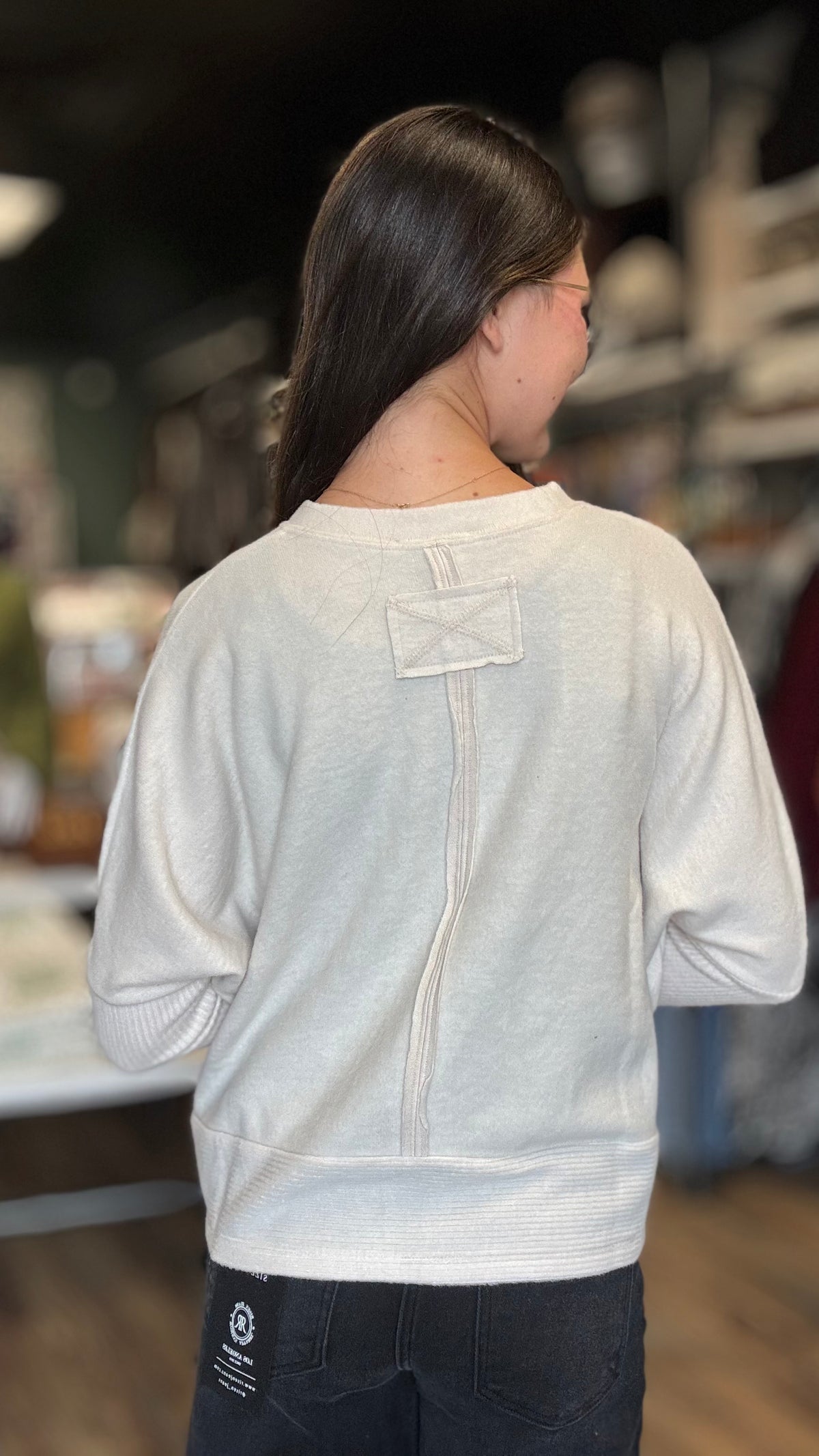 Beige Brushed Melange Dolman