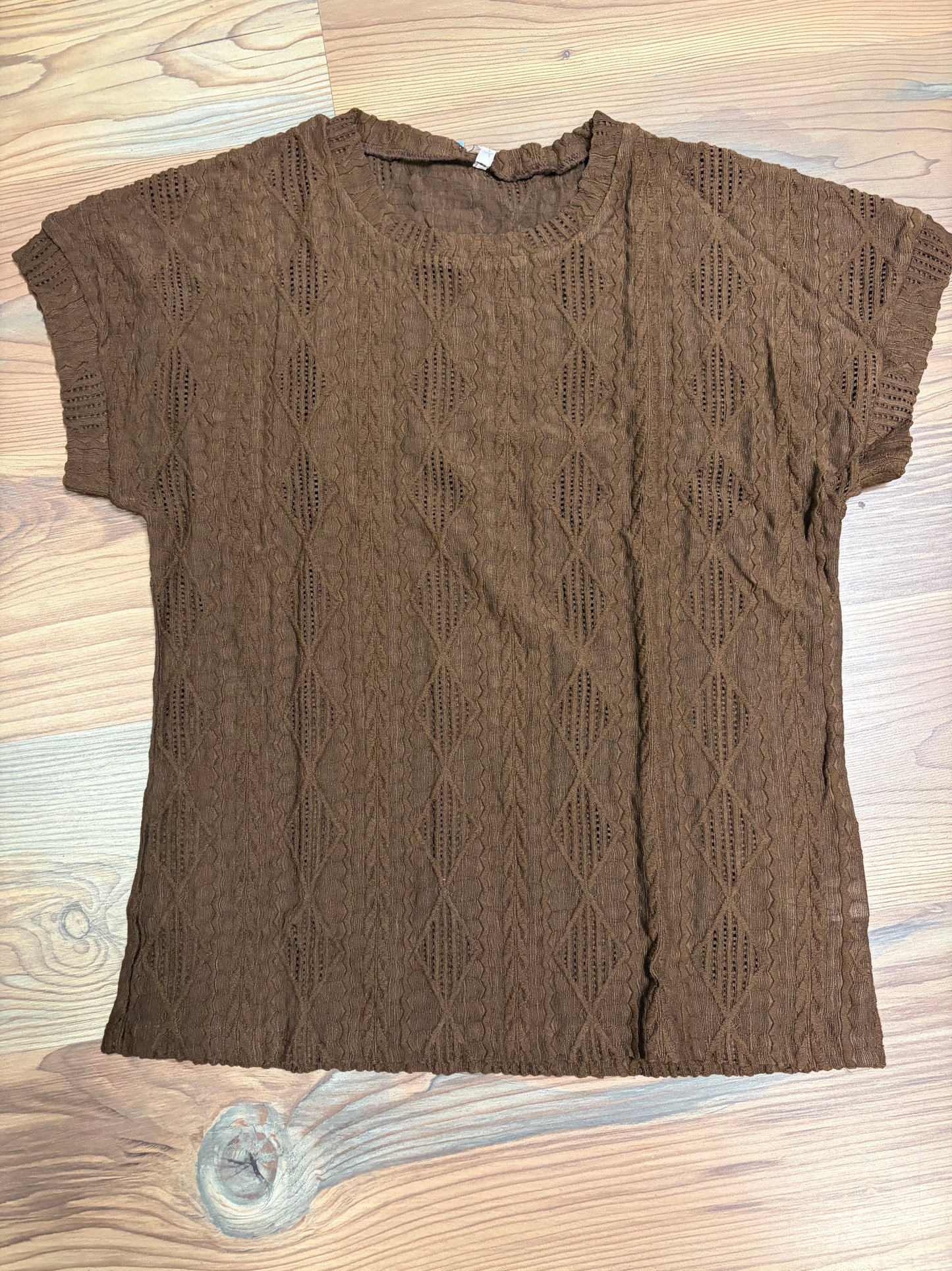Coffee Jacquard Short Sleeve