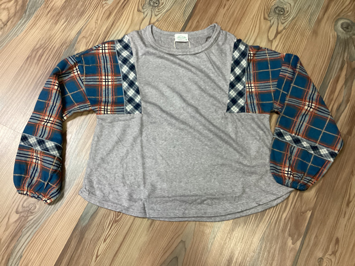 Grey And Plaid Long Sleeve