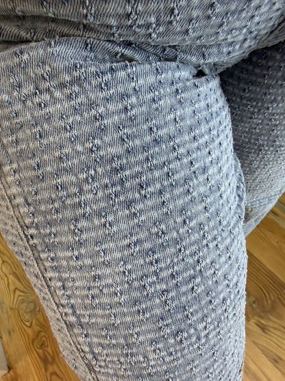 Risen Textured Washed Denim Jeans