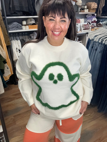 Ivory Green Ghost Knit