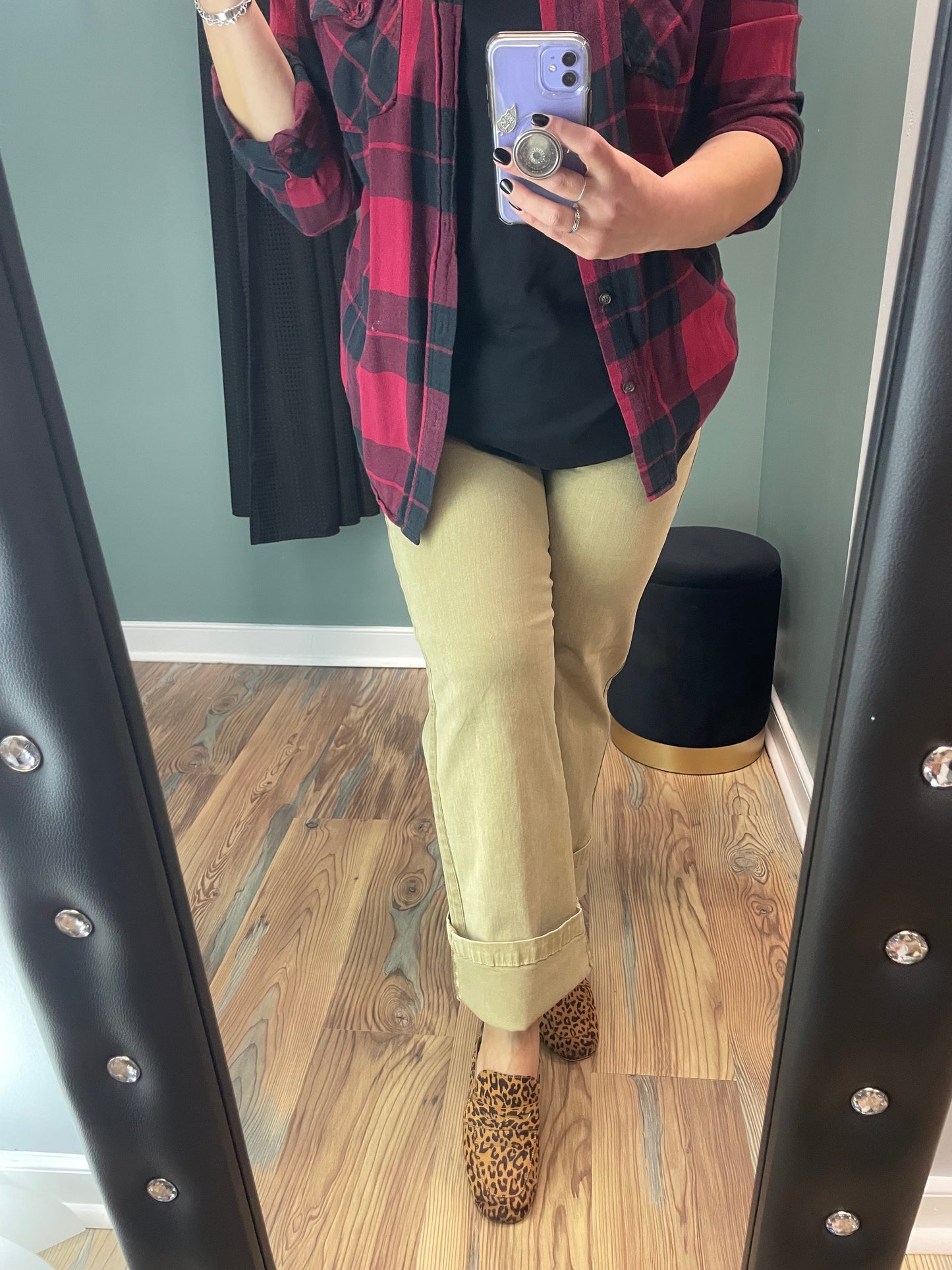 Risen Sand Side Twill Straight High Rise