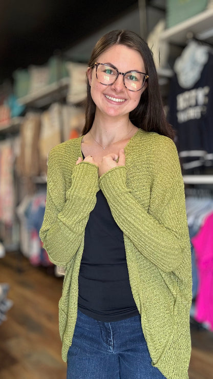 Avocado Dolman Knit Cardigan