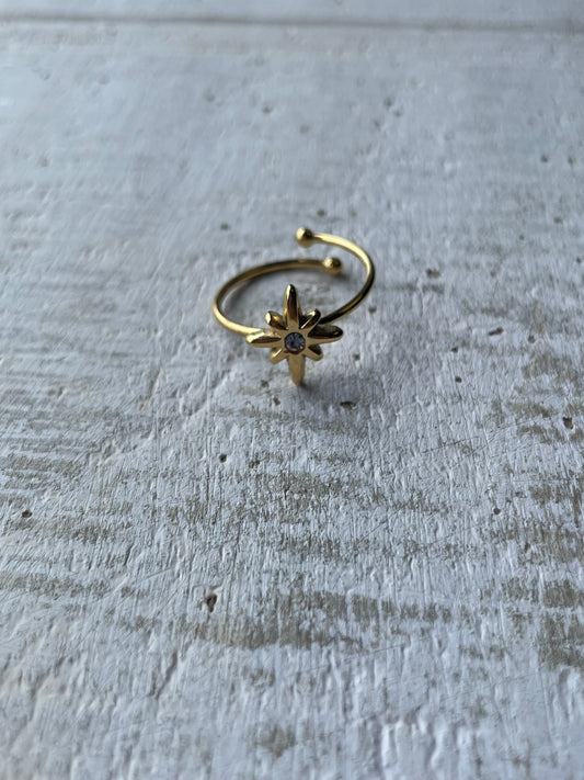 18k Plated Starbeam Ring