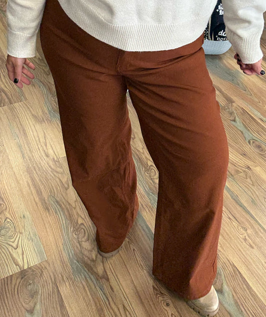 Copper Wide Leg High Rise Hyperstretch