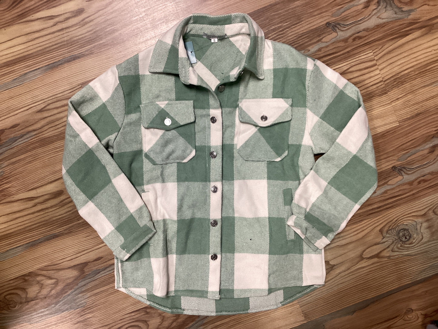Mint White Flannel Jacket