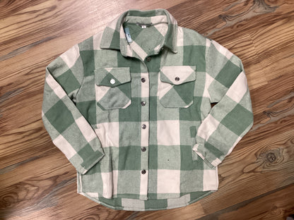 Mint White Flannel Jacket