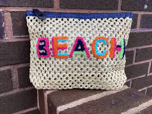 Beach Straw Zip Pouch
