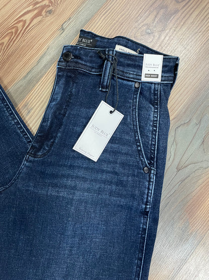 Judy Blue Dark High Waist Wide Ankle Trouser