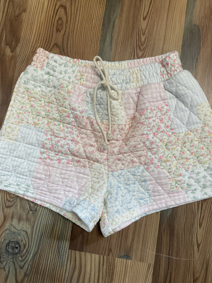 Multi Floral Quilted Shorts