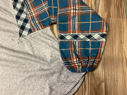 Grey And Plaid Long Sleeve