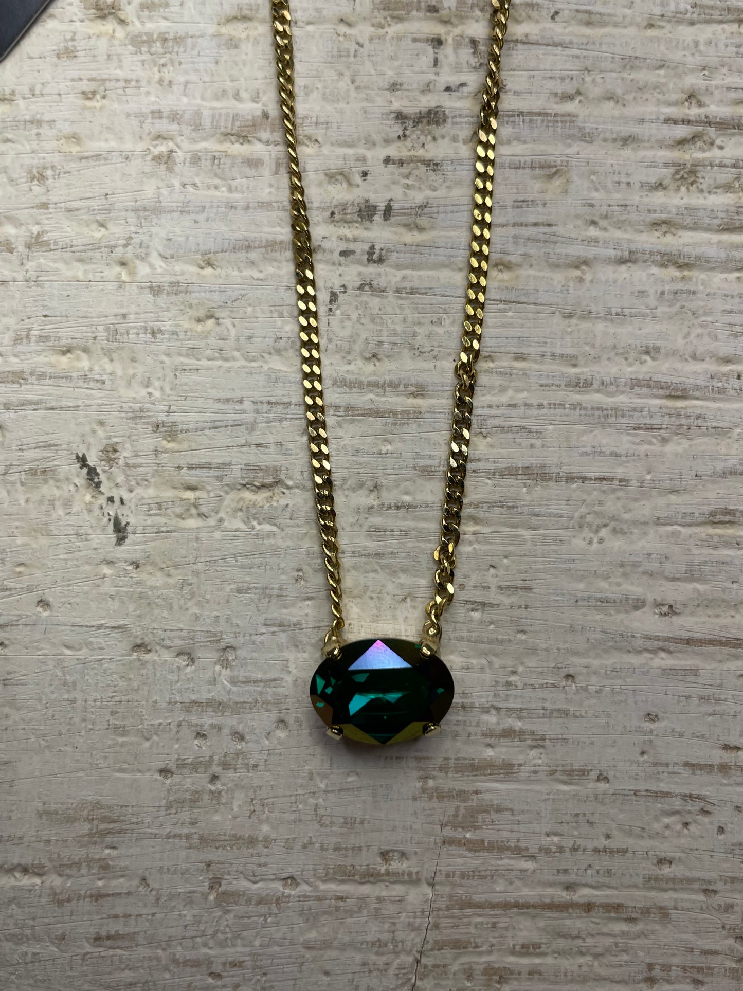 Tova Iza Necklace New Neutrals Emerald Vitrail