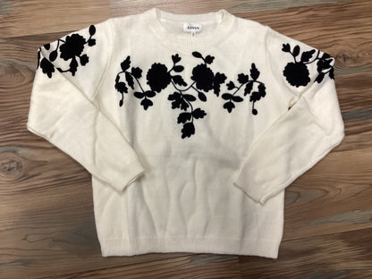 Ivory Black Floral Knit
