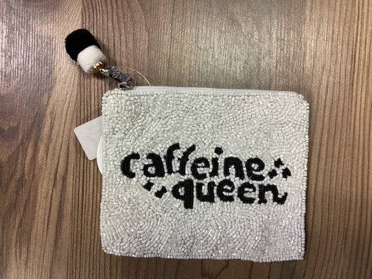 Caffeine Queen Seed Bead Coin Purse