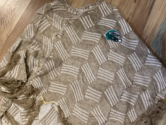 Beige Football Poncho