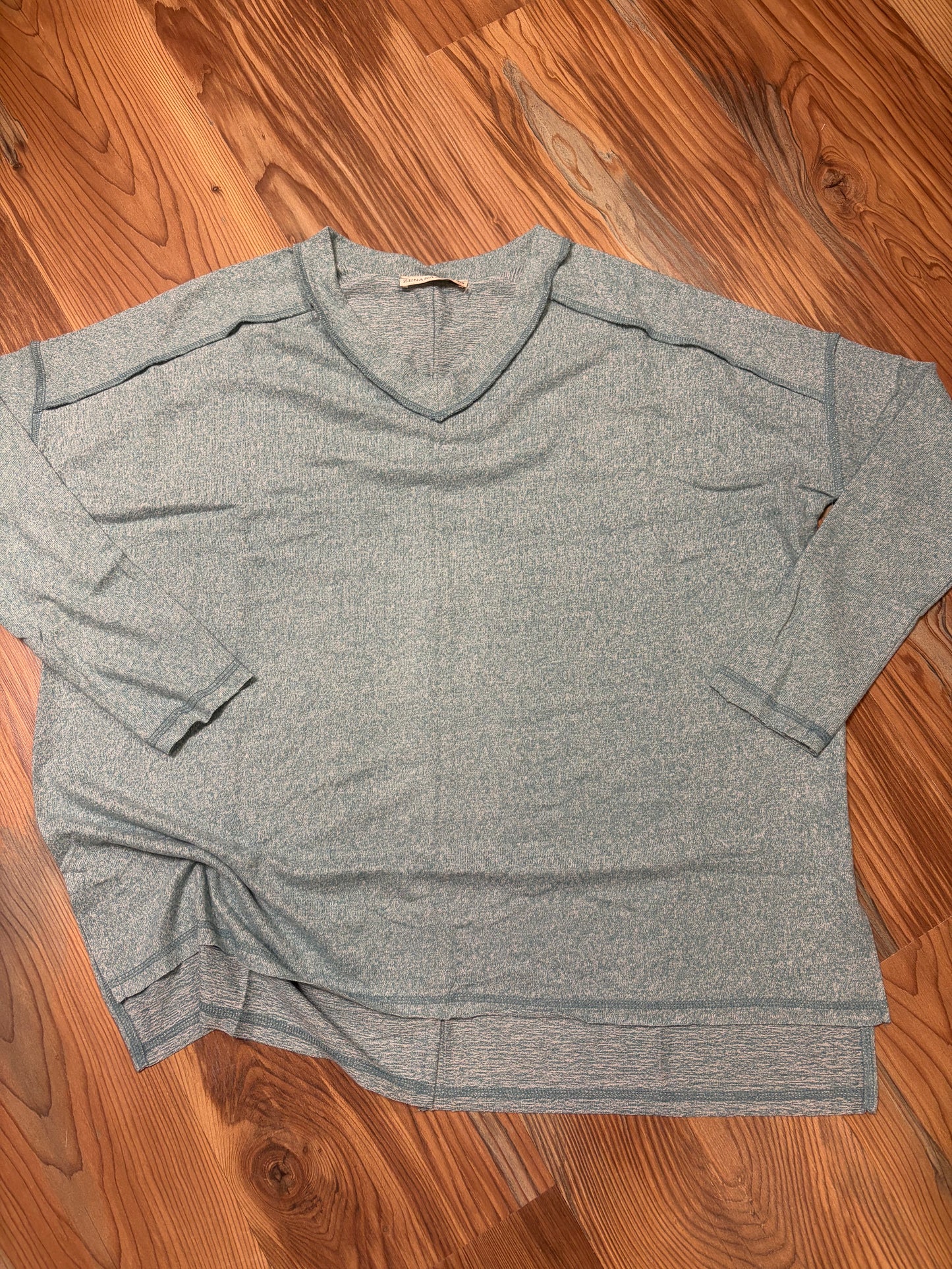 Teal Softy Hacci Long Sleeve