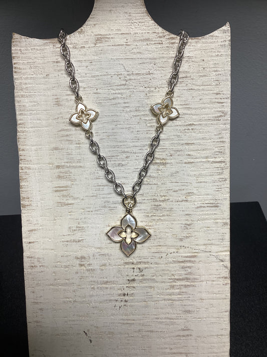 Opal Clover Chain Necklace