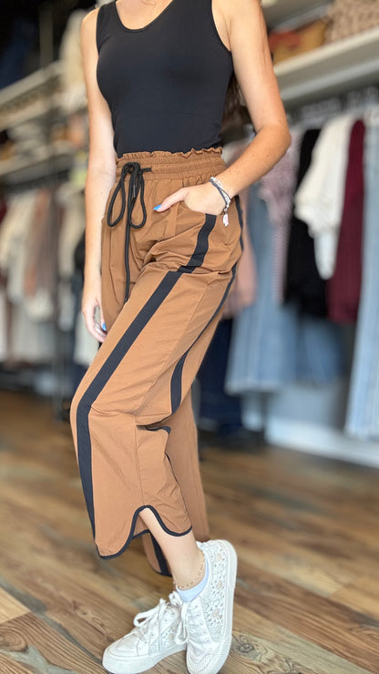 Brown Striped Pants